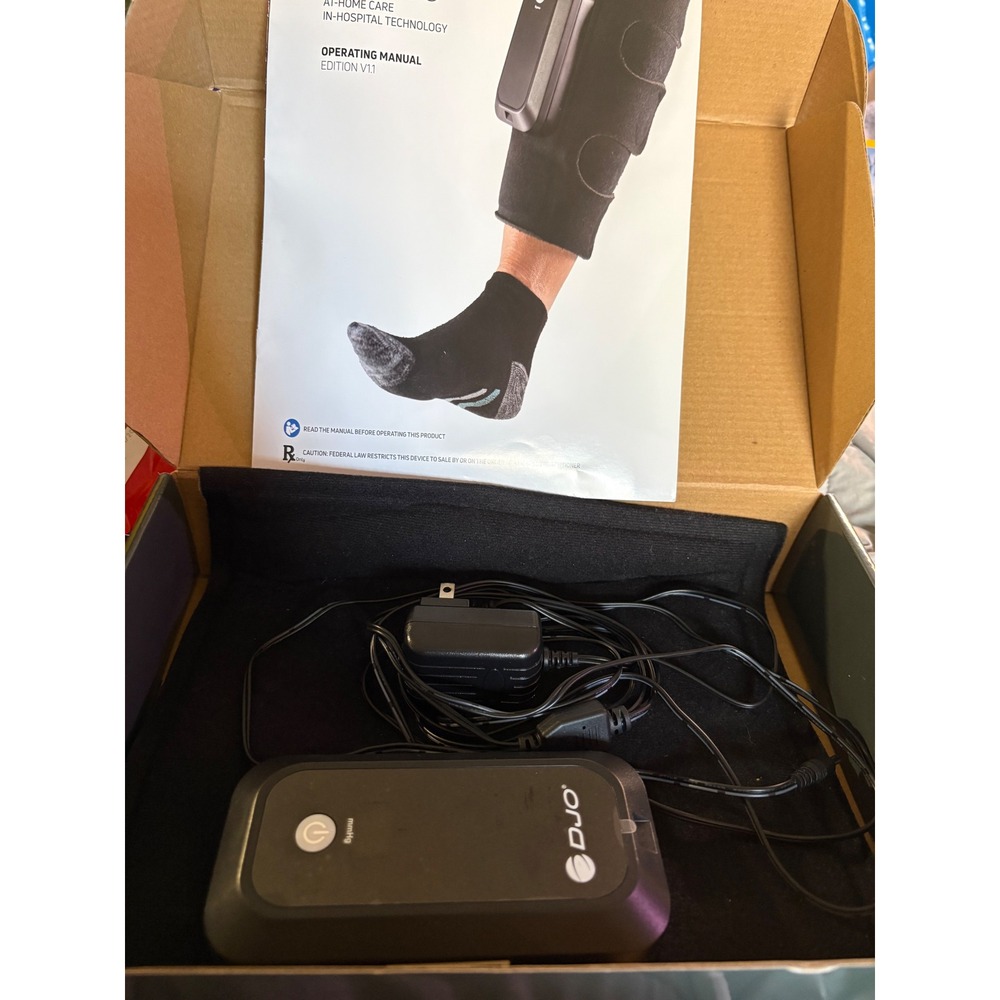 DJO VenaGo Portable DVT Prevention Compression System ICCRT Rechargeable Black